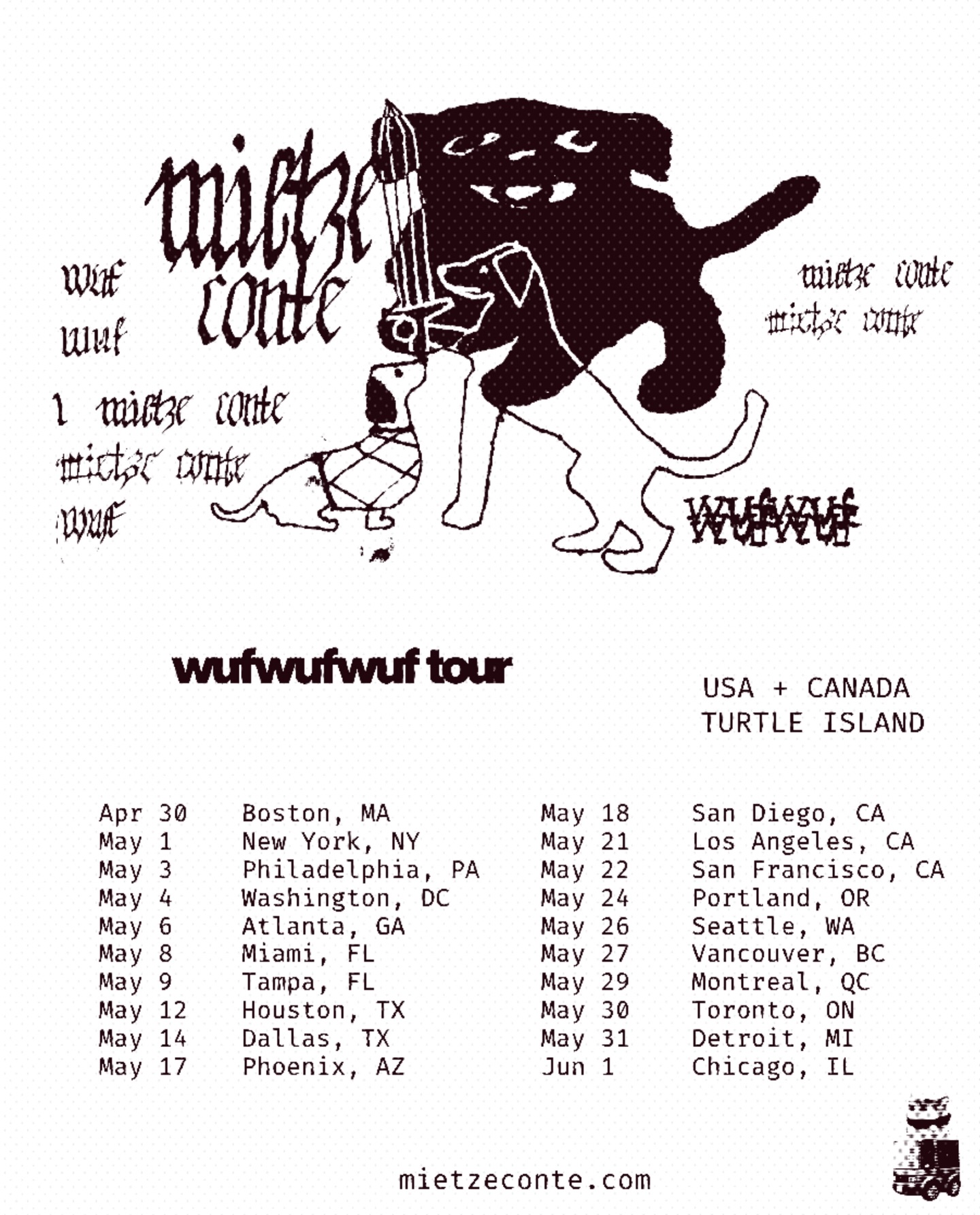 Mietze Conte wufwufwuf tour Poster 2026